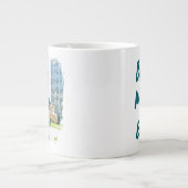 Beste Mama je Grunge Border Foto Jumbo-Tasse (Vorderseite)