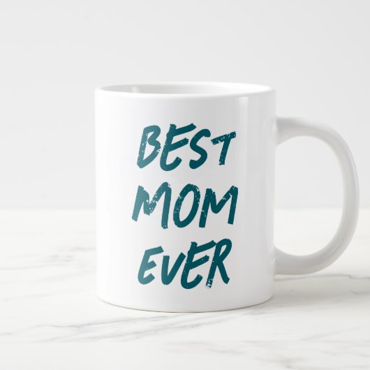 Beste Mama je Grunge Border Foto Jumbo-Tasse (Rechts)