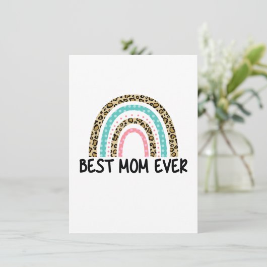 Beste Mama je Grußkarte Karte (Stehend Vorderseite)