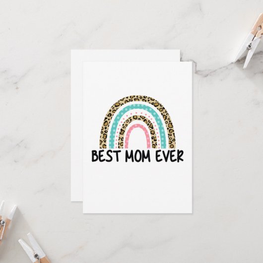 Beste Mama je Grußkarte Karte (Vorderseite/Rückseite Beispiel)