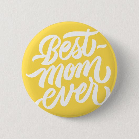 Beste Mama je handgeschriebene Skripttypografie Ge Button (Vorderseite)