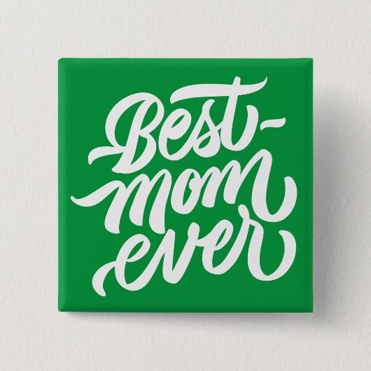 Beste Mama je handgeschriebene Skripttypografie Gr Button (Vorderseite)