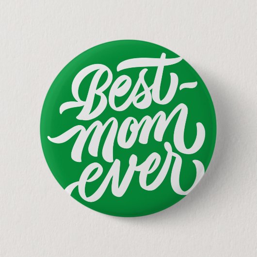 Beste Mama je handgeschriebene Skripttypografie Gr Button (Vorderseite)