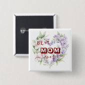 Beste Mama je - Happy Mother Day Square Button (Vorne & Hinten)