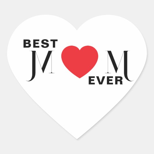 Beste MAMA je Heart Sticker - Liebliches Mama-Gesc (Vorderseite)