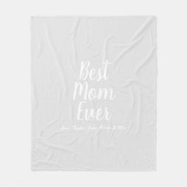 Beste Mama je hellgrau, benutzerdefiniert, stilvol Fleecedecke