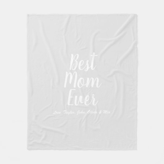 Beste Mama je hellgrau, benutzerdefiniert, stilvol Fleecedecke (Vorderseite)