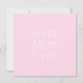 Beste Mama je hellrosa minimalistisch elegant Karte (Vorderseite)