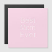 Beste Mama je hellrosa minimalistischer Magnet (Vorne/Hinten)