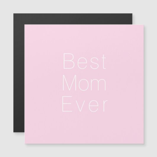 Beste Mama je hellrosa minimalistischer Magnet (Vorne/Hinten)