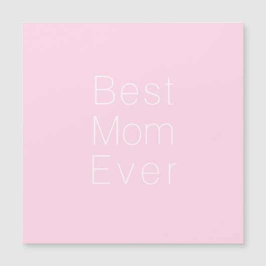 Beste Mama je hellrosa minimalistischer Magnet (Vorderseite)