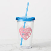 Beste Mama je Herz Acryltrinkbecher (Rückseite)