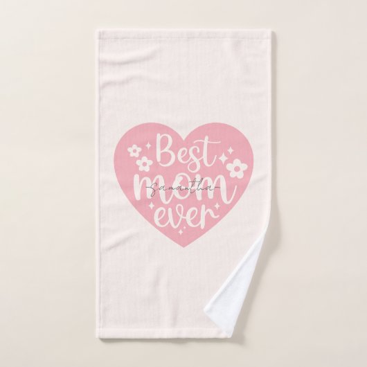 Beste Mama je Herz Badhandtuch Set (Handtuch)