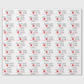 Beste Mama je Herz | Benutzerdefinierter Untername Geschenkpapier (Flach)