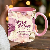 Beste Mama je Herz Blume Foto Kronmutter Tasse