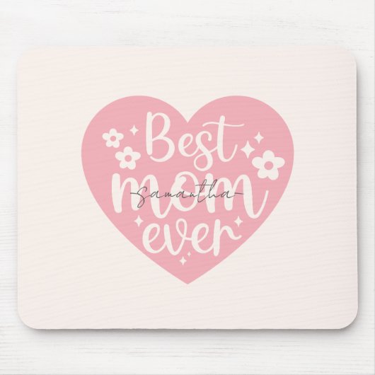 Beste Mama je Herz Mousepad (Vorne)