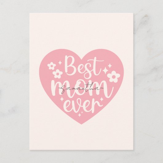 Beste Mama je - Herz Postkarte (Vorderseite)