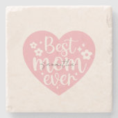 Beste Mama je Herz Steinuntersetzer (Vorderseite)