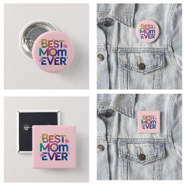 Beste Mama je Herz und Blume Button