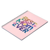 Beste Mama je Herz und Blume Notizblock (Linke Seite)