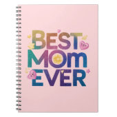 Beste Mama je Herz und Blume Notizblock (Vorderseite)