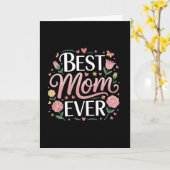 Beste Mama je: Herzerwärmendes Blumendesign Karte (Gelbe Blume)