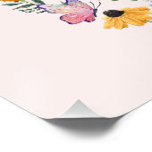 Beste Mama je Hübsche Wildblumen Boho Muttertag Poster (Ecke)