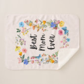 Beste Mama je Hübsche Wildblumen Boho Muttertag Sherpadecke (Vorderseite (Horizontal))