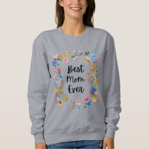 Beste Mama je Hübsche Wildblumen Boho Muttertag Sweatshirt