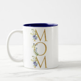 Beste Mama je Hübscher Floral Gold Foto Mütter Tag Zweifarbige Tasse