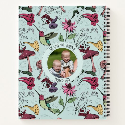 Beste Mama je Hummingbird Colibri Exotische Blume Notizblock (Rückseite)