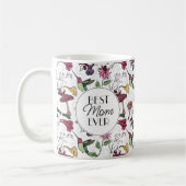 Beste Mama je Hummingbird und Hibiskus Blume Kaffeetasse (Links)