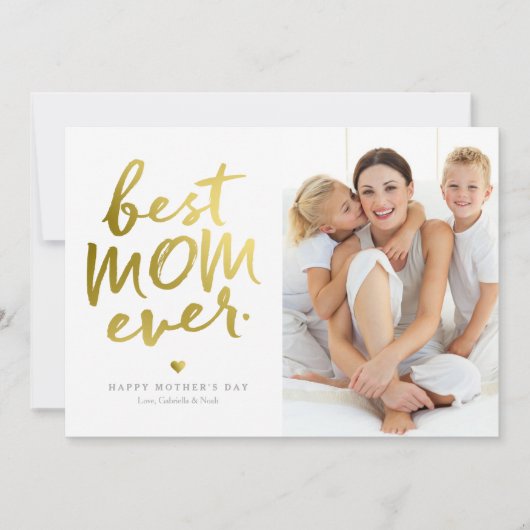 Beste Mama je | Imitate Gold Foil (Vorderseite)