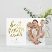 Beste Mama je | Imitate Gold Foil (Stehend Vorderseite)