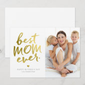Beste Mama je | Imitate Gold Foil (Vorne/Hinten)