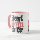 Beste Mama je in Rosa - Zwei-Tonen-Kaffee-Tasse Tasse (Vorderseite Links)
