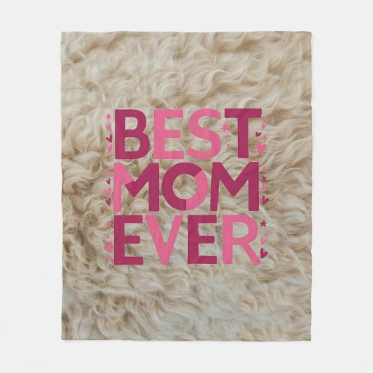 Beste Mama je in trendy rosa Typografie Niedliche Fleecedecke (Vorderseite)