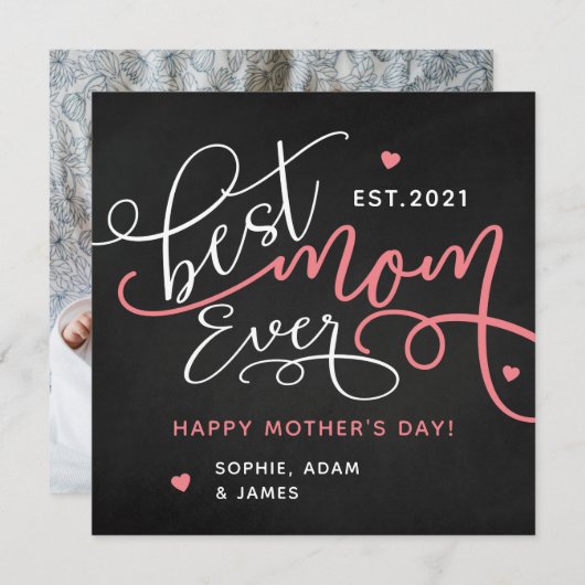 Beste Mama je Kalligraphie (Vorne/Hinten)