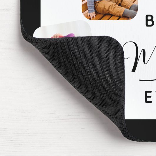 Beste Mama je Kalligraphie 5 Foto Mousepad (Ecke)