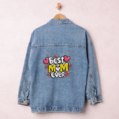Beste Mama je - Kawaii Doodle Style mit Herz Jeansjacke (Hangar)