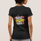 Beste Mama je - Kawaii Doodle Style mit Herz T-Shirt (Rückseite)