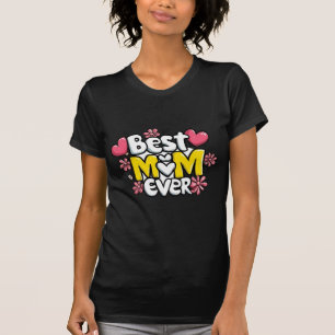 Beste Mama je - Kawaii Doodle Style mit Herz T-Shirt