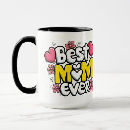Beste Mama je - Kawaii Doodle Style mit Herz Tasse