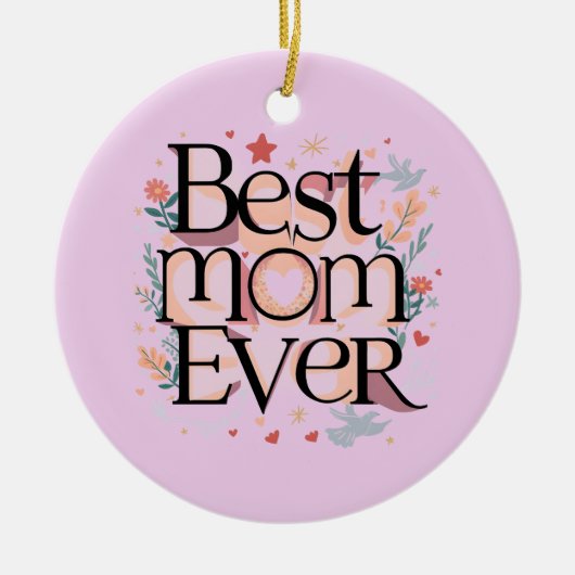 Beste Mama je Keramik Ornament (Vorne)