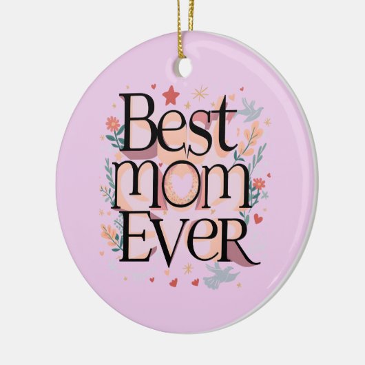 Beste Mama je Keramik Ornament (Links)