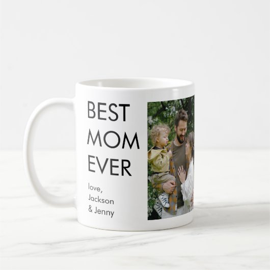 Beste Mama je kundenspezifisches Foto für Personal Kaffeetasse (Links)