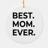 Beste Mama je, Liebe Mama, Muttertagsgeschenk Keramik Ornament (Hinten)