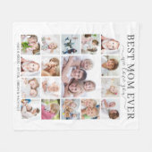 Beste Mama je Liebe Sie 17 Foto-Script-Namen Fleecedecke (Vorderseite (Horizontal))
