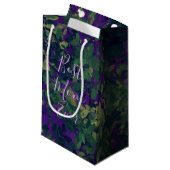 Beste Mama je Lila Garten Florals Handgemalt Kleine Geschenktüte (Vorderseite Schrägansicht)