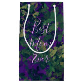 Beste Mama je Lila Garten Florals Handgemalt Kleine Geschenktüte (Vorderseite)